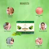 Vagad’s Herbal Neem Soap – Antibacterial Herbal Cleanser for Acne-Prone & Oily Skin | Fights Acne, Controls Oil, Soothes Irritation - 125gm (Pack of 3)